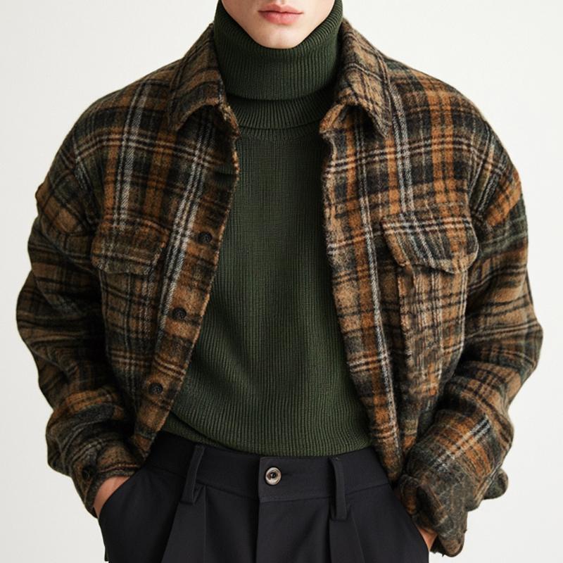 Men's Vintage Check Button Jacket 03755207U