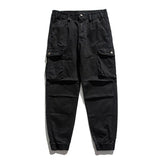 Men's Vintage Cotton Zipper Loose Multi-Pocket Cargo Pants 07790741M