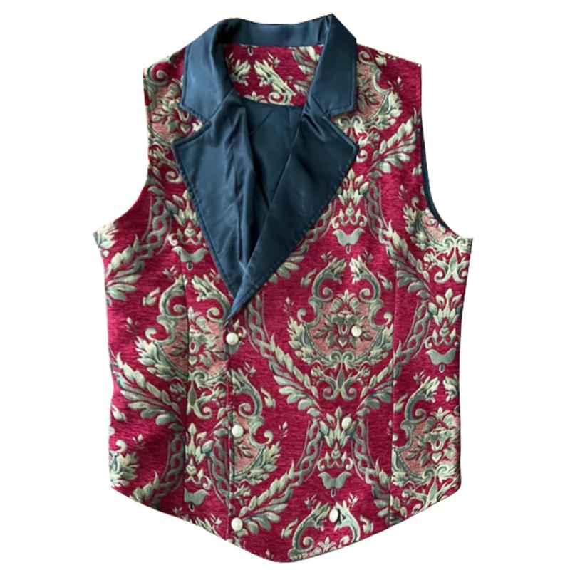 Men's Vintage Court Style Single Breasted Suit Vest 75953080Y