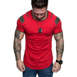 Men's Crew Neck Striped Print Short Sleeve T-shirt 15201521X