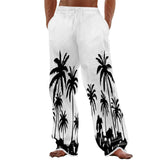 Men's Coconut Tree Print Loose Elastic Waist Casual Pants 32533231Z