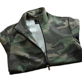 Men's Vintage Camouflage Stand Collar Zip-Up Jacket 45465127X