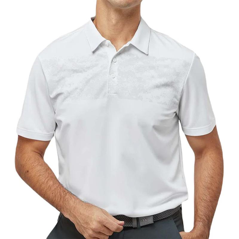 Men's Print Stitching Lapel Short Sleeve Polo Shirt 54935299Z