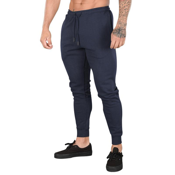 Men's Casual Solid Color Elastic Waist Sports Pants 44421140M