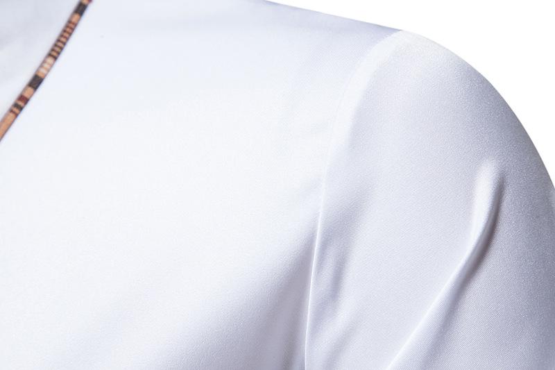 Men's Solid Color Fashion Long Sleeve Lapel Shirt 41286941X