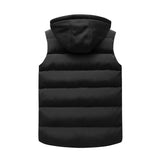 Men's Autumn And Winter Casual Hat Detachable Down Cotton Vest 04602358K