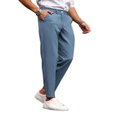 Men's Solid Color Straight Suit Pants 40253265Z