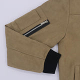 Men's Casual Vintage Suede Stand Collar Jacket 38800501F