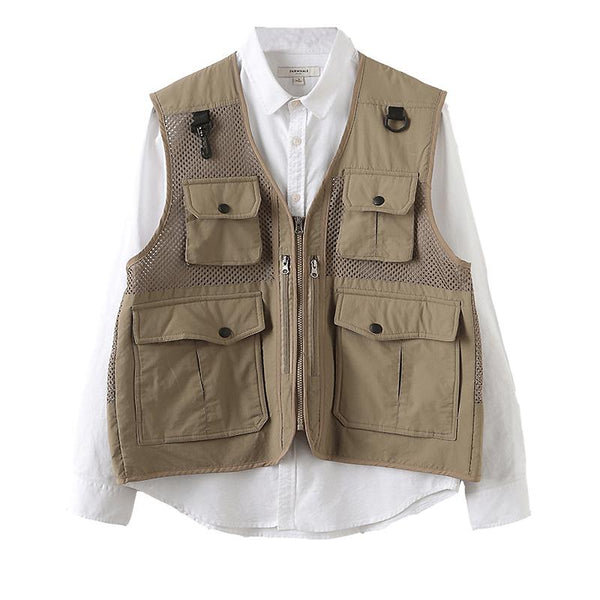 Men's Outdoor Breathable Mesh Multi-Pocket Vest 36702930Y