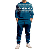 Men's Christmas Print Long Sleeve Trousers Two-Piece Set 57144572X