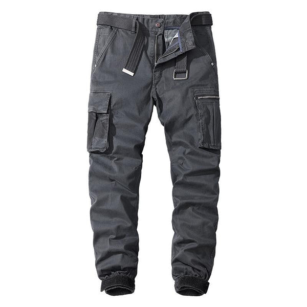 Men's Solid Color Multi-pocket Cargo Pants 50953427Z