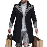 Men's Printed Lapel Single-breasted Coat 77972914X