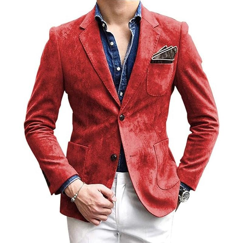 Men's Solid Color Casual Lapel Blazer 09922024X