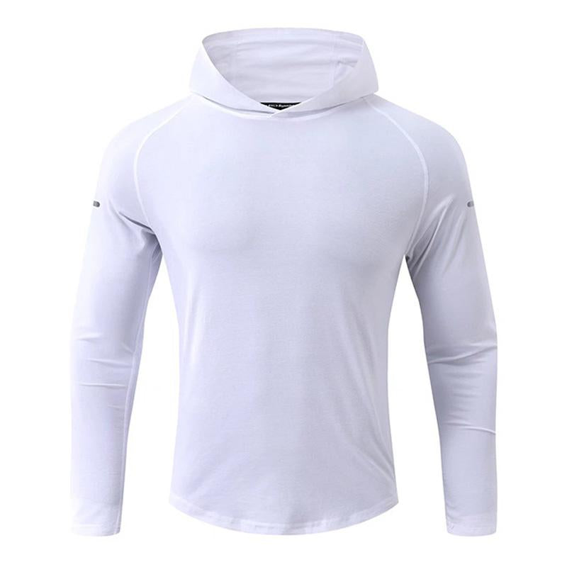 Men's Sports Hooded Long-sleeved T-shirt 29155934U