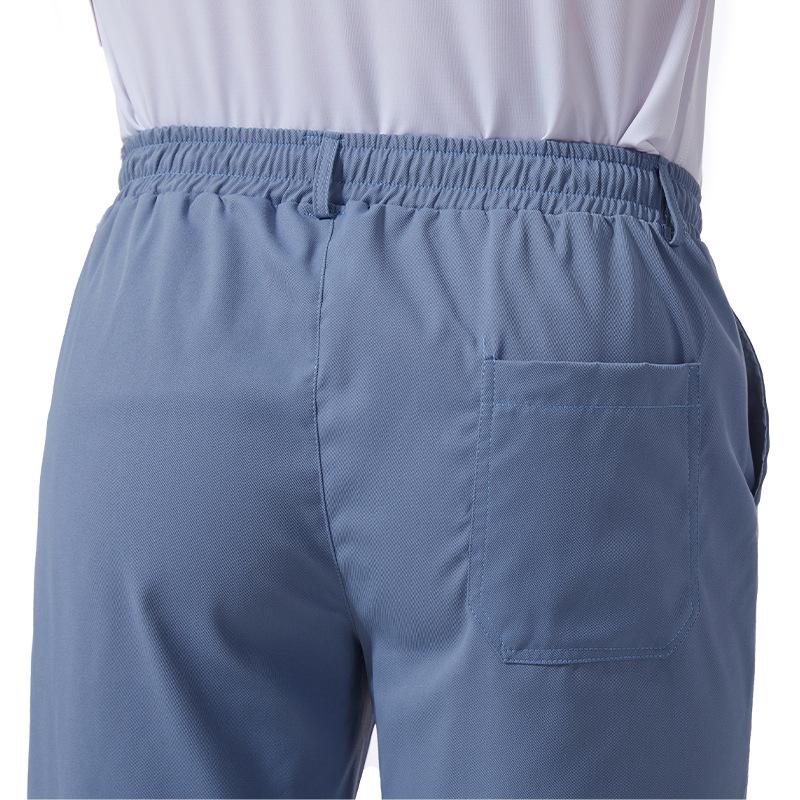 Men's Solid Loose Cotton Drawstring Elastic Waist Casual Pants 08994317Z