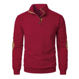 Men's Stand Collar Colorblock Casual Jacquard Sweatshirt 29854596X