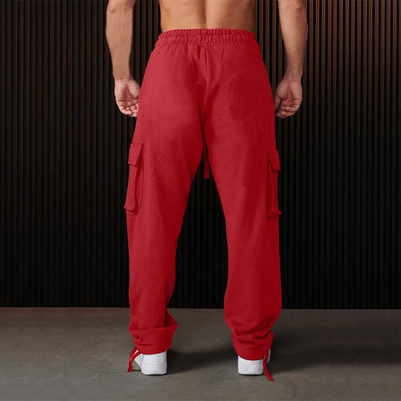 Men's Classic Casual Velvet Thickened Drawstring Pants 13885386K