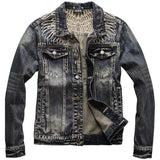 Men's Vintage Denim Embroidered Jacket 73423062U