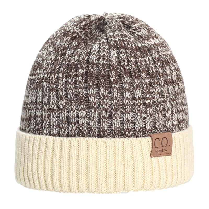 Bonnet chaud épais en laine double épaisseur pour homme 42893515U