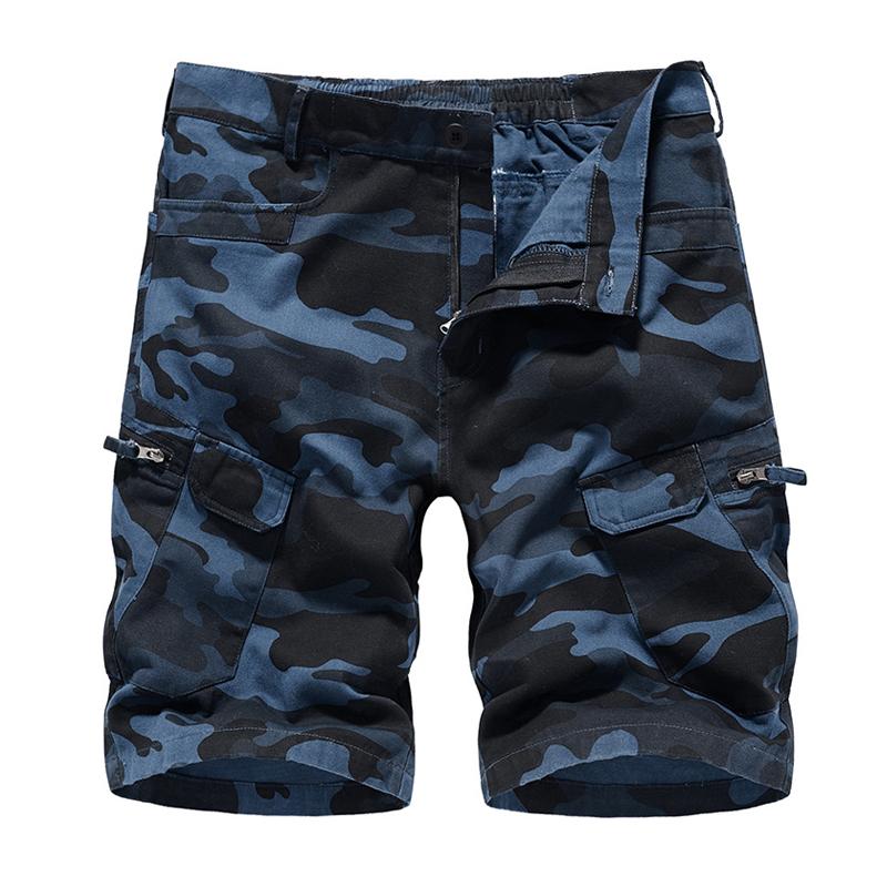 Men's Casual Camo Multi-Pocket Cargo Shorts 13611064Y