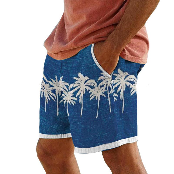 Men's Vintage Coconut Drawstring Beach Shorts 67198975TO