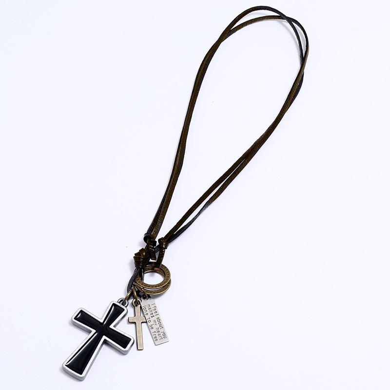 Vintage Casual Letter Cross Necklace 96106748TO