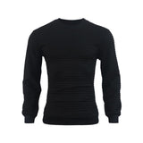 Men's Casual Crew Neck Waffle Sweater　24109627F