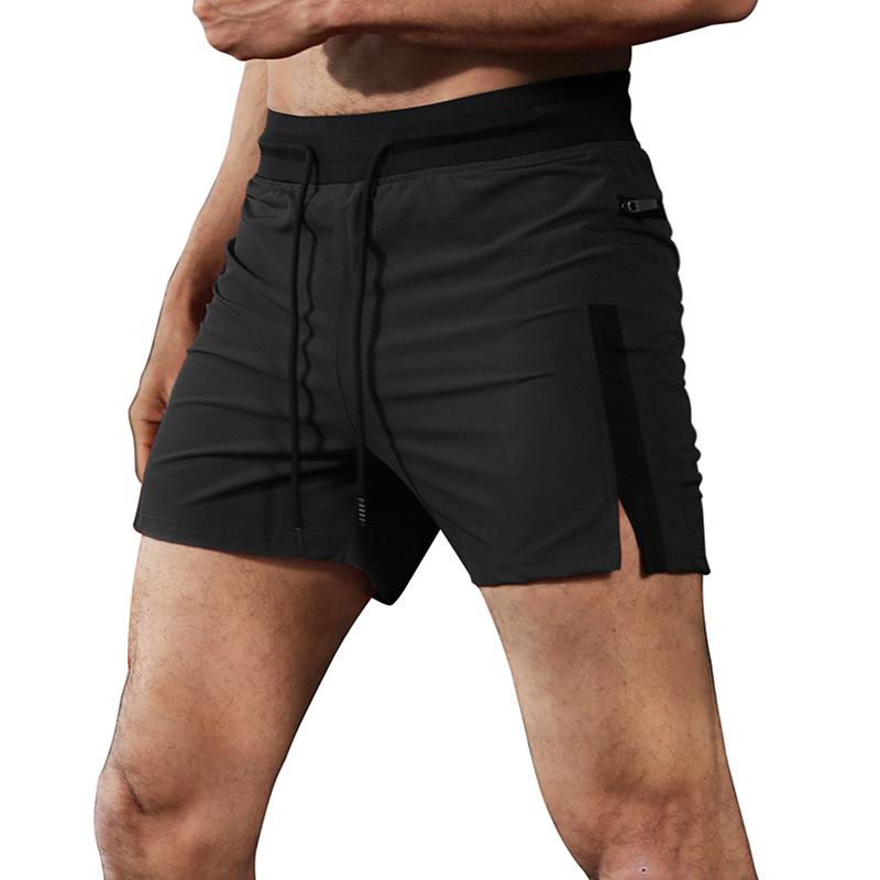 Men's Zipper Elastic Waist Quick-dry Sports Shorts 52949593Z
