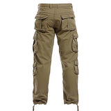 Men's Thickened Solid Color Multi-pocket Loose Cargo Trousers 07129987X