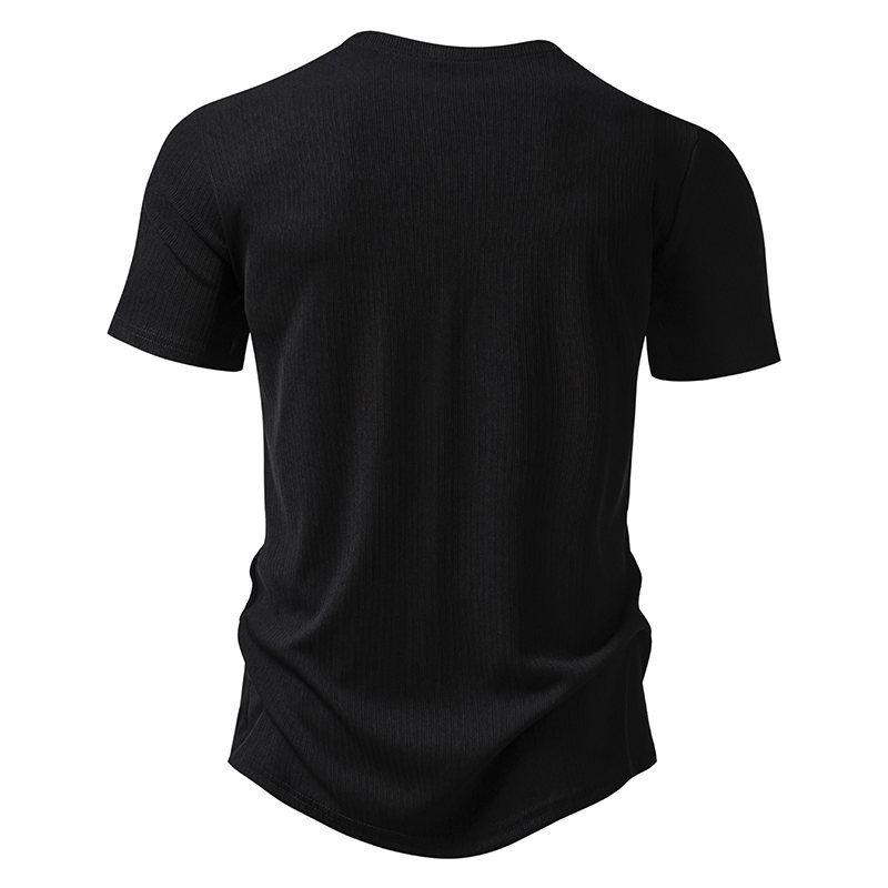 Men's Solid Color Round Neck Short Sleeve T-Shirt 35329864X