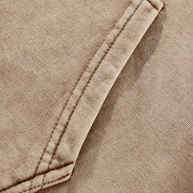Men's Vintage Washed Kangaroo Pocket Long Sleeve Pullover Hoodie 59431446M