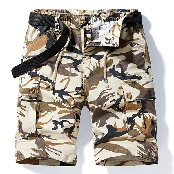 Men's Camouflage Loose Multi-Pocket Cargo Shorts (Belt Not Included) 67229347Y