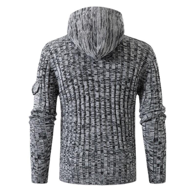 Men's Slim Fit Long Sleeve Knit Hoodie 29783754U