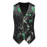 Men's Vintage Floral Embroidered V-Neck Vest 96506464X
