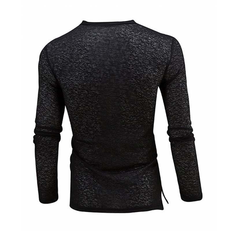 Men's Classic Casual V-Neck Long Sleeve T-Shirt 03851336K