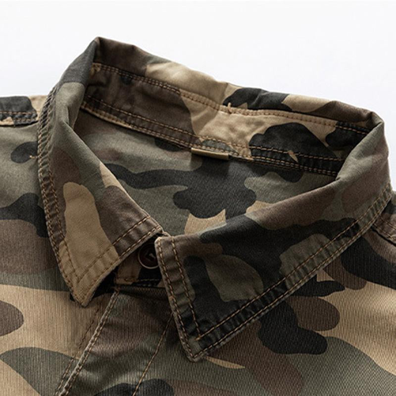 Men's Casual Outdoor Camouflage Loose Workwear Overshirt 74141070M