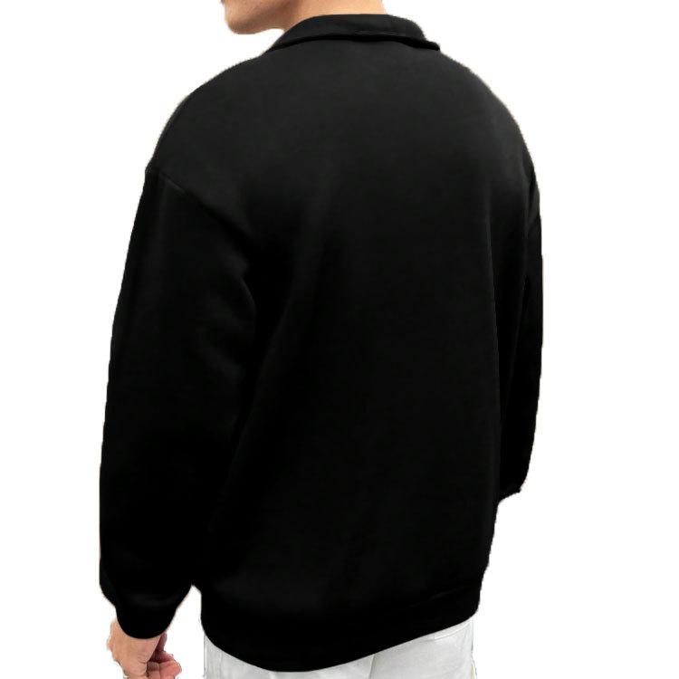 Men's Letters Print Zipper Stand Collar Long Sleeve Casual Sweatshirt 10948315Z