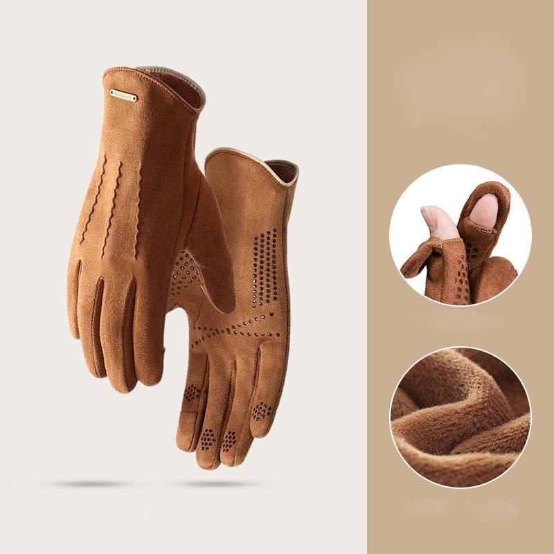 Men's Winter Outdoor Sports Cycling Thickened Suede Gloves 35164274K