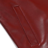 Men's Vintage Lapel Zipper Motorcycle Leather Jacket 53310719M