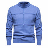 Men's Simple Solid Color Knitted Crew Neck Sweater 47382354X