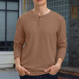 Men's Casual Solid Color Long-sleeved Bottoming T-shirt 07267761X
