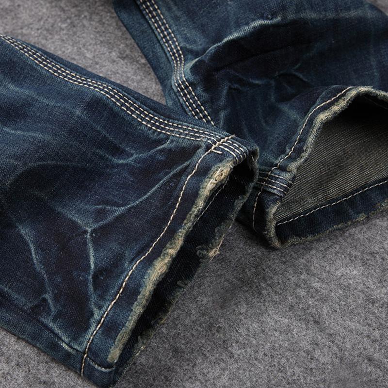 Men's Trendy Ripped Straight-leg Distressed Jeans 79480521X