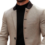 Men's Colorblock Mid-length Suit Jacket 18449440X