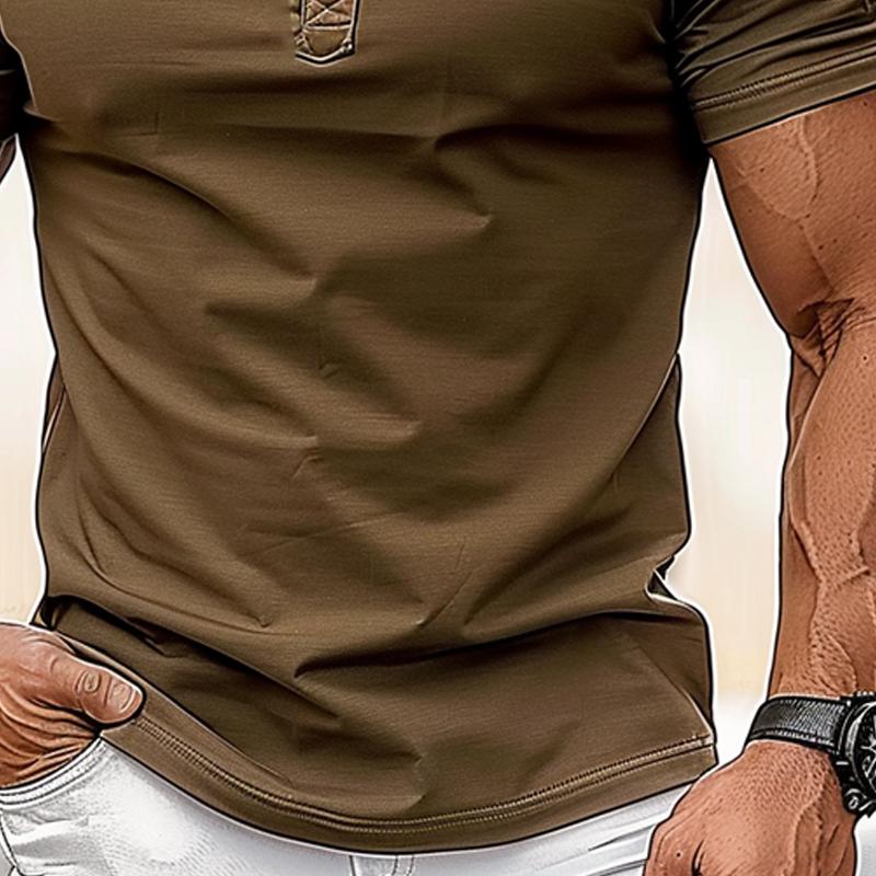 Polo à manches courtes et revers de couleur unie pour homme 17996490X
