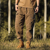 Men's Retro Casual Lumberjack Solid Color Workwear Mountaineering Pants 56098798TO