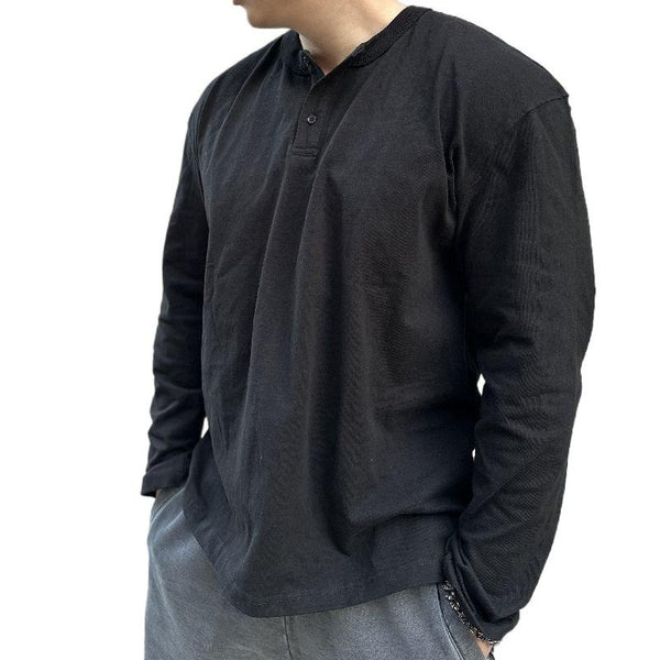 Men's Retro Long Sleeve Base Shirt T-Shirt 01783588U