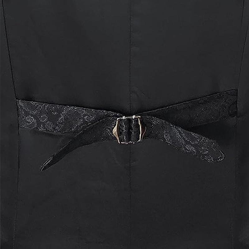 Men's Vintage Pattern Slim Single Breasted Suit Vest 05971093Z