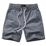Men's Casual Cotton Loose Thin Elastic Waist Cargo Shorts 22070637M