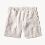Men's Casual Cotton Linen Multi-pocket Loose Suit Shorts 09414752M