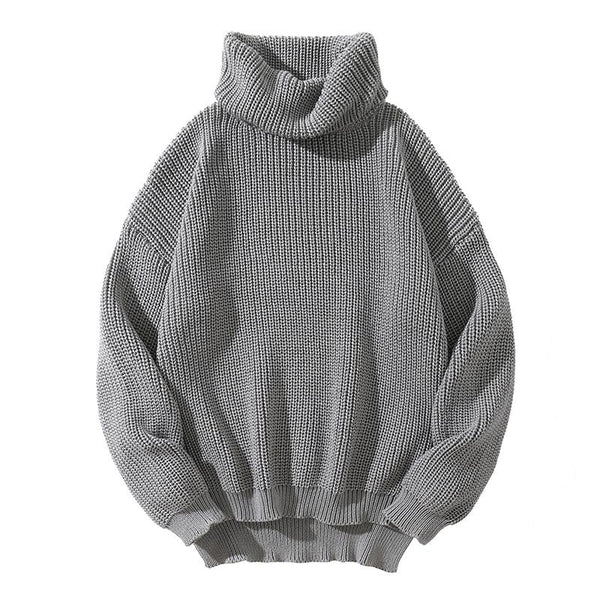 Men's Casual Turtleneck Loose Pullover Knitted Sweater 94086456M
